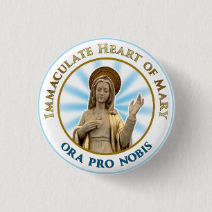 Immaculate Heart of Mary Ora Pro Nobis 3 Cm Round Badge