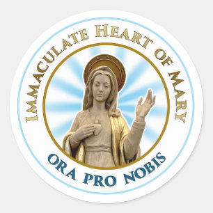 Immaculate Heart of Mary Ora Pro Nobis Classic Round Sticker