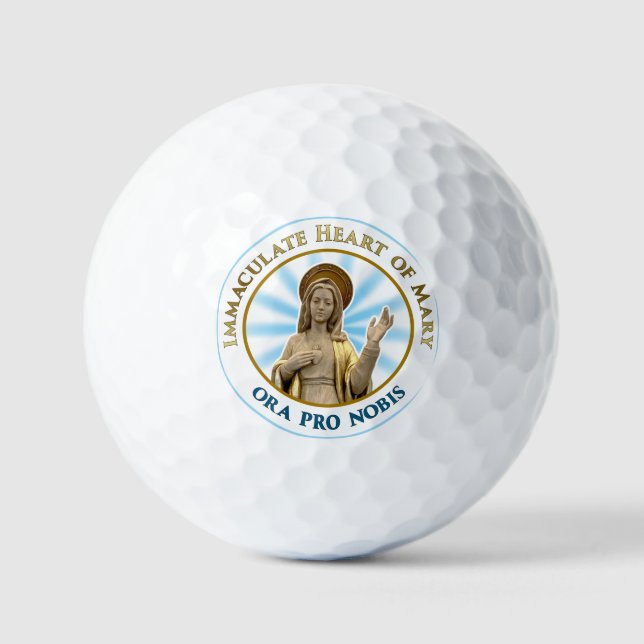 Immaculate Heart of Mary Ora Pro Nobis Golf Balls (Front)