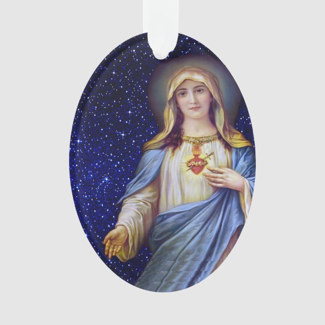 Immaculate Heart of Mary Ornament (Front)