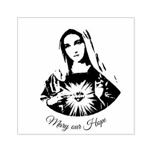 Immaculate Heart of Mary our Hope Rubber Stamp