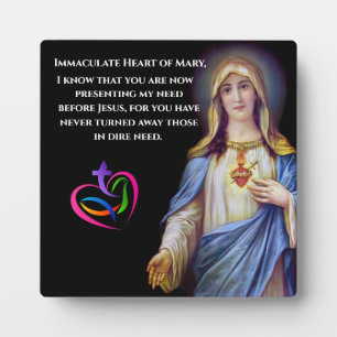Immaculate Heart of Mary Plaque