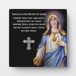Immaculate Heart of Mary Plaque