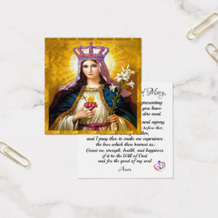 Immaculate Heart of Mary Prayer Card