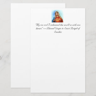 Immaculate Heart of Mary & Sacred Heart of Jesus Stationery
