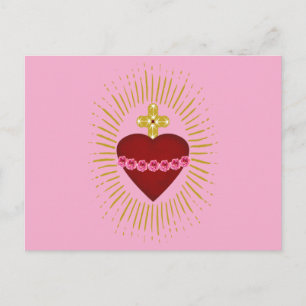 Immaculate Heart of Mary Symbol Postcard