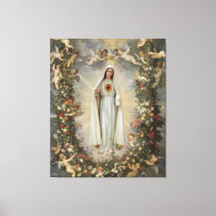 Immaculate Heart of Mary, Virgin Mary Canvas Print