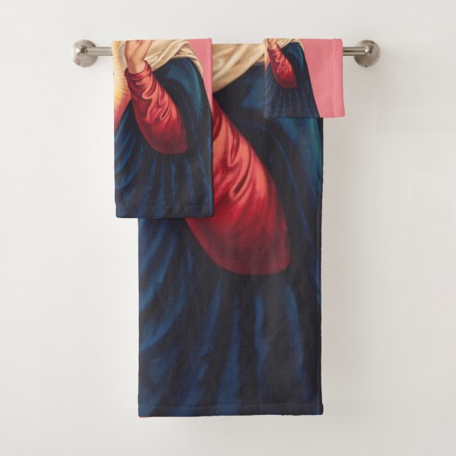 Immaculate Heart of Virgin Mary Bath Towel Set (Insitu)