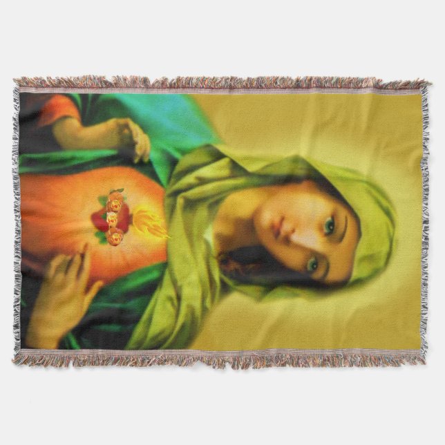 Immaculate Heart of Virgin Mary Blanket (Front)