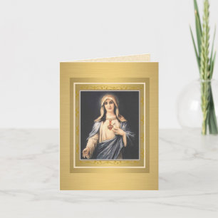 Immaculate Heart of Virgin Mary Greeting Card