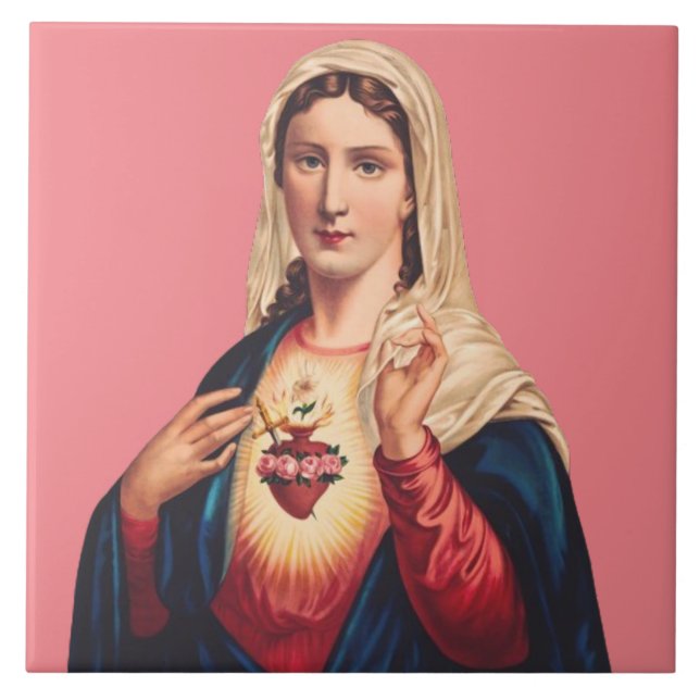 Immaculate Heart of Virgin Mary Tile (Front)