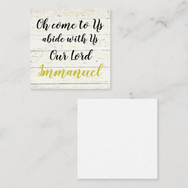 Immanuel  card (Front/Back)