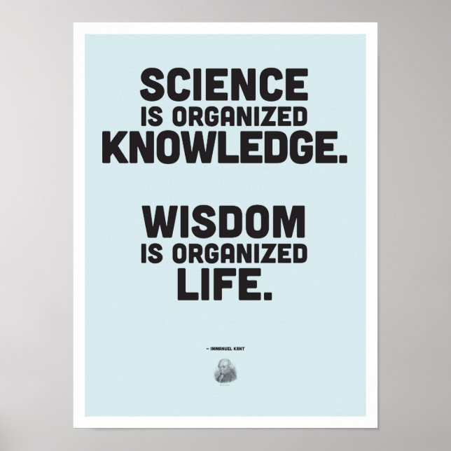 Immanuel Kant Philosophy Quote Poster (Front)