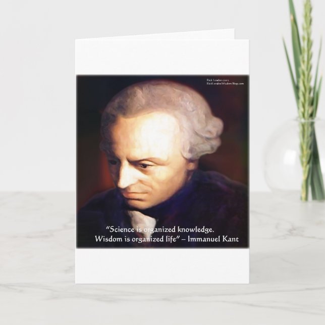 Immanuel Kant Science Vs Knowledge Quote Gifts Card (Front)