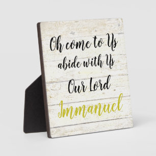 Immanuel plaque