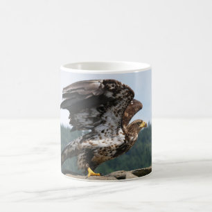 Immature Bald Eagle Ready For Takeoff Coffee Mug