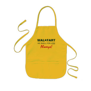 Immature Wal Mart Joke About Smelly Farts Kids Apron