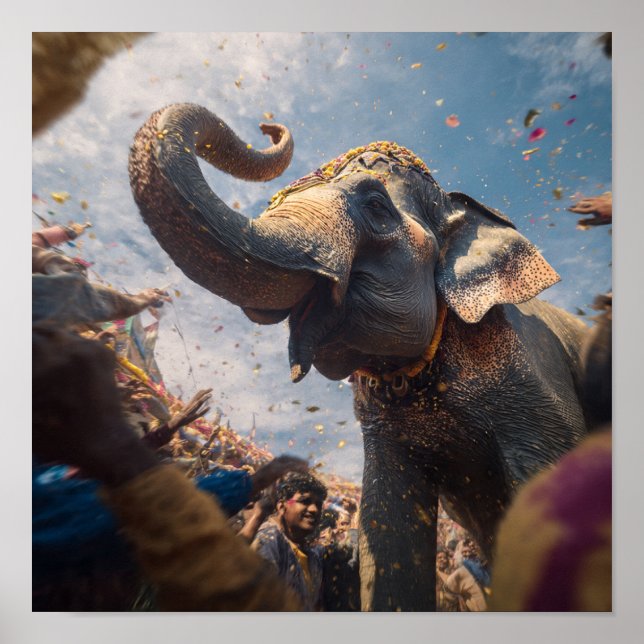 Immersive Elephant Festival - View From the Crowd Poster (Front)