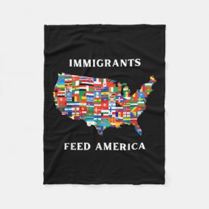 Immigrants Feed America Refugee Rights Liberal Ant Fleece Blanket