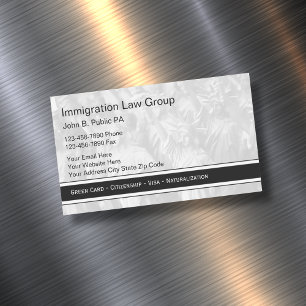 Immigration Attorney Business Cards Magnet