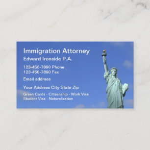 Immigration Law Attorney Business Card