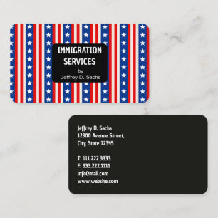 Immigration & Naturalisation Services Business Card