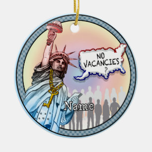 Immigration Political Ceramic Tree Decoration