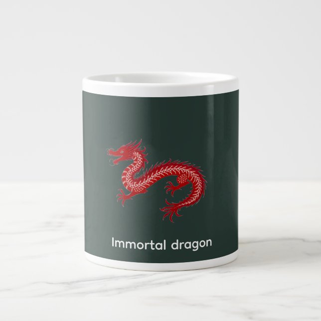 Immortal Dragon Large Coffee Mug (Front)