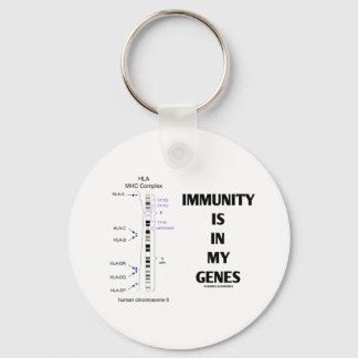 Immunity Is In My Genes (Immunology Chromosome 6) Key Ring