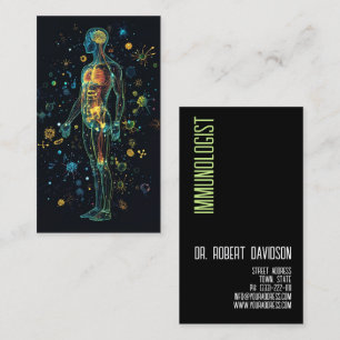 Immunologist Allergist Doctor Medical Modern Bold Business Card