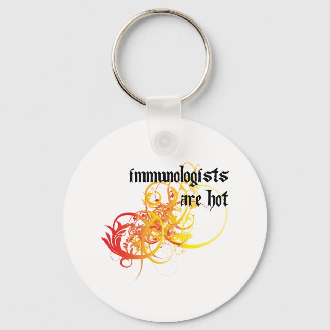 Immunologists Are Hot Key Ring (Front)