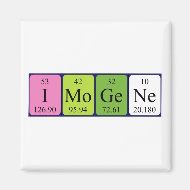 Imogene periodic table name magnet (Front)