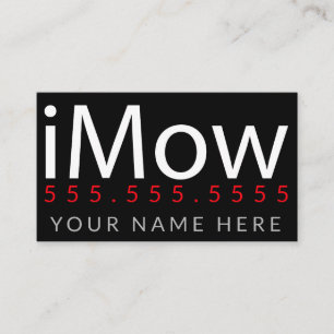 iMow. Lawn Care Landscaping Promotional Customise Business Card