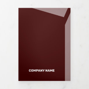 Impacty Bordeaux Corporate Flat Shapes Tri-Fold Card