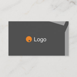Impacty Grey Corporate Flat Shapes Business Card