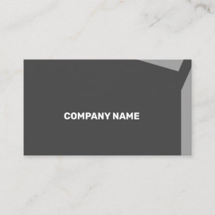 Impacty Grey Corporate Flat Shapes Business Card