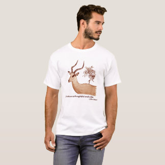 Impala Antelope Animal Wildlife John Muir Quote T-Shirt