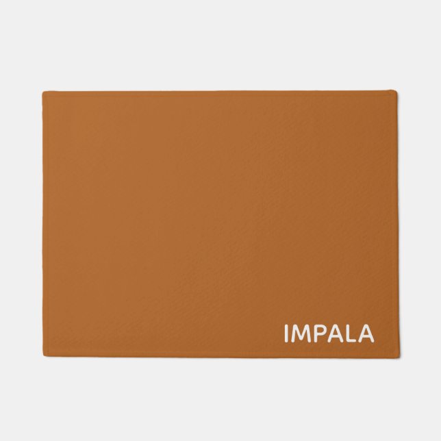 Impala brown color name doormat (Front)