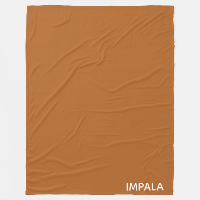 Impala brown color name fleece blanket (Front)