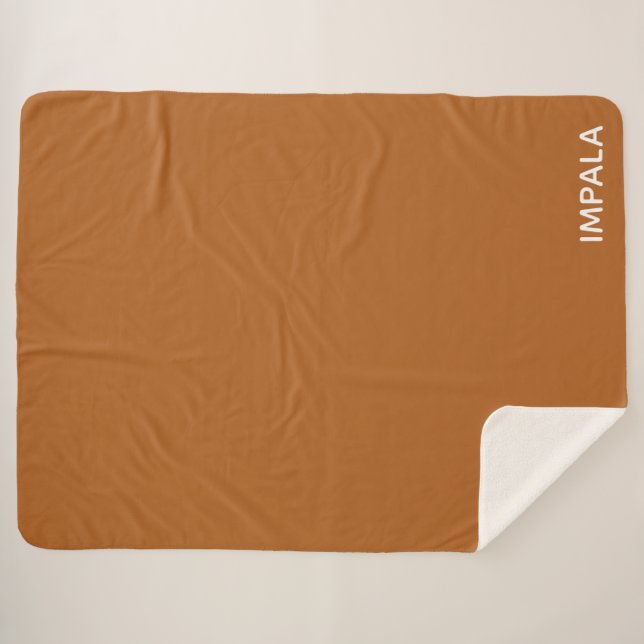 Impala brown color name sherpa blanket (Front (Horizontal))