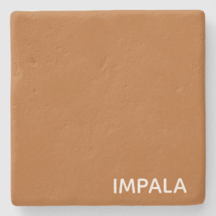 Impala brown color name stone coaster