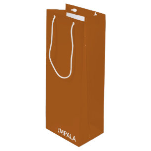Impala brown color name wine gift bag