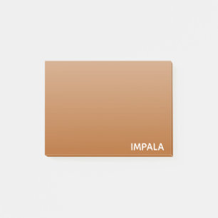 Impala brown colour name post-it notes
