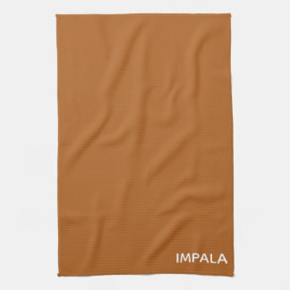Impala brown colour name tea towel