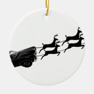 Impala in Flight Ceramic Tree Decoration