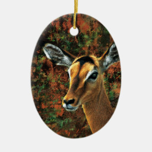 Impala Lady fantasy art hanging decoration