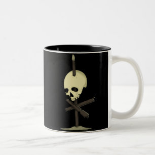 Impaled Skull Two-Tone Coffee Mug