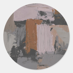 Impasto Abstract I Classic Round Sticker