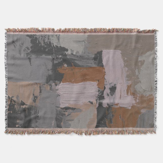 Impasto Abstract I Throw Blanket (Front)
