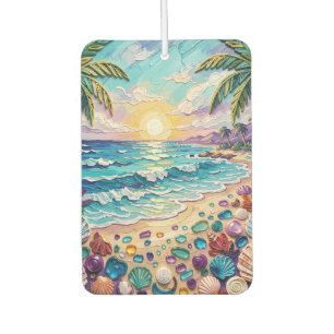 Impasto Beach and Sea Glass Sunset and Sunrise Car Air Freshener